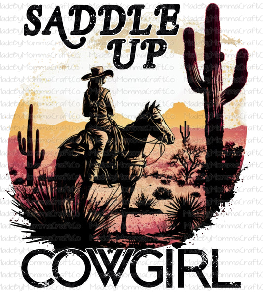 Saddle Up Cowgirl Western - Cheat Clear Waterslide Decal or Digital Download