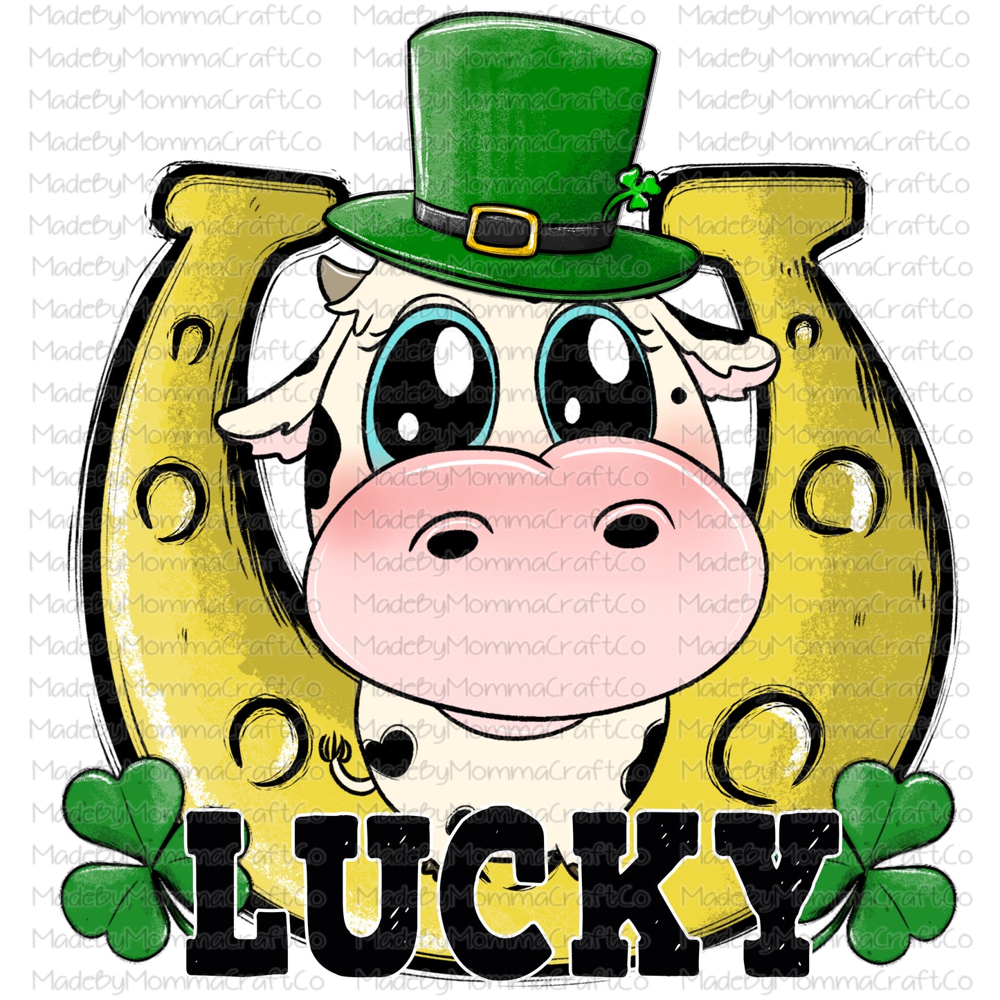 Lucky Heifer St Patrick’s Day - Waterslide Decal or Digital Download