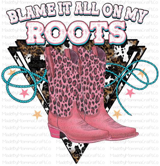 Blame it Boots Retro Country Western - Cheat Clear Waterslide Decal or Digital Download