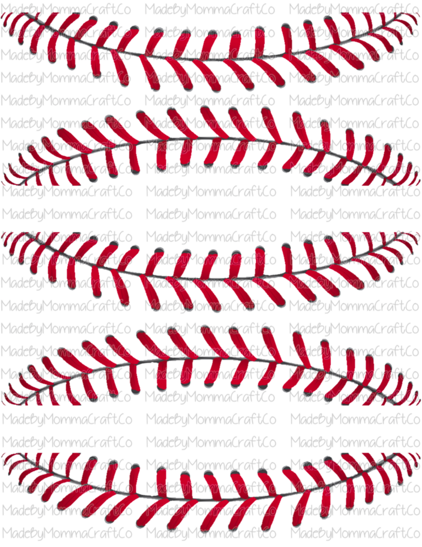 Baseball Stitching -Cheat Clear Waterslide™ or White Cast Sticker