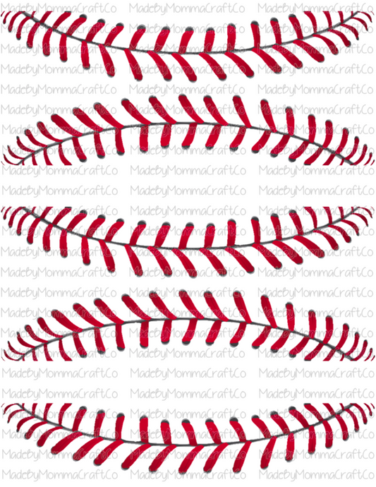 Baseball Stitching -Cheat Clear Waterslide™ or White Cast Sticker