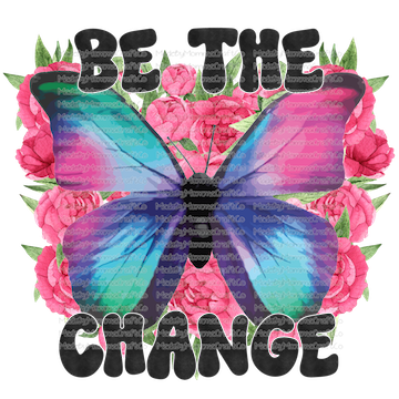 Be The Change Butterfly Floral - Cheat Clear Waterslide™ or White Cast Sticker