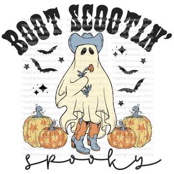 BOOT SCOOTIN SPOOKY Halloween -Cheat Clear Waterslide™ or White Cast Sticker