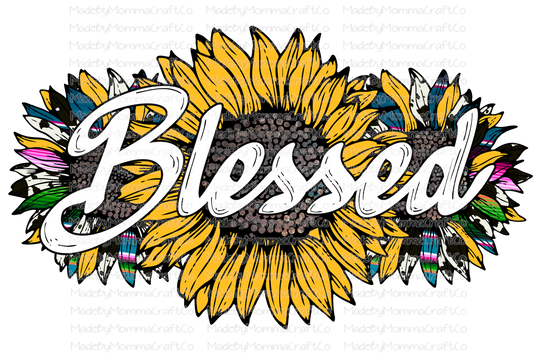 Blessed Sunflower-Cheat Clear Waterslide™ or White Cast Sticker