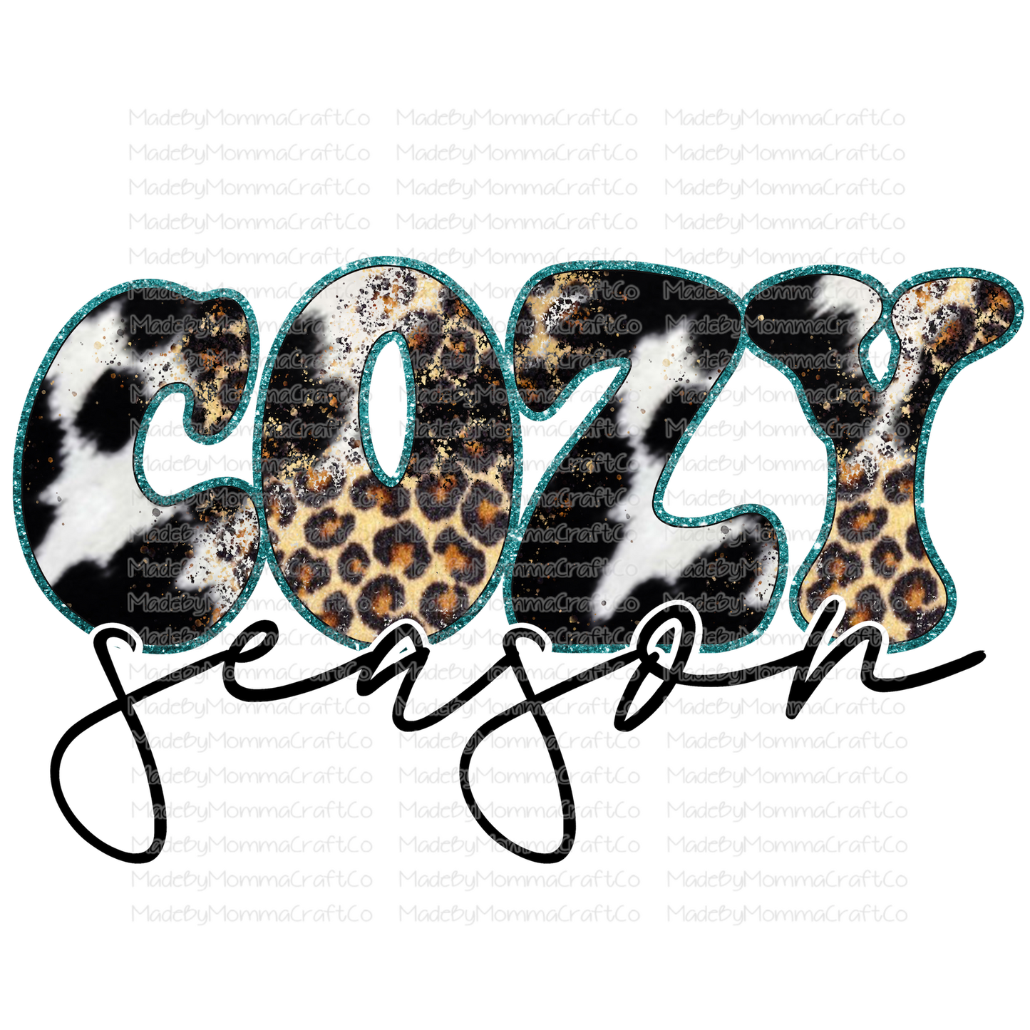 Cozy Season - Cow - Leopard - Cheat Clear Waterslide™ or White Cast Sticker
