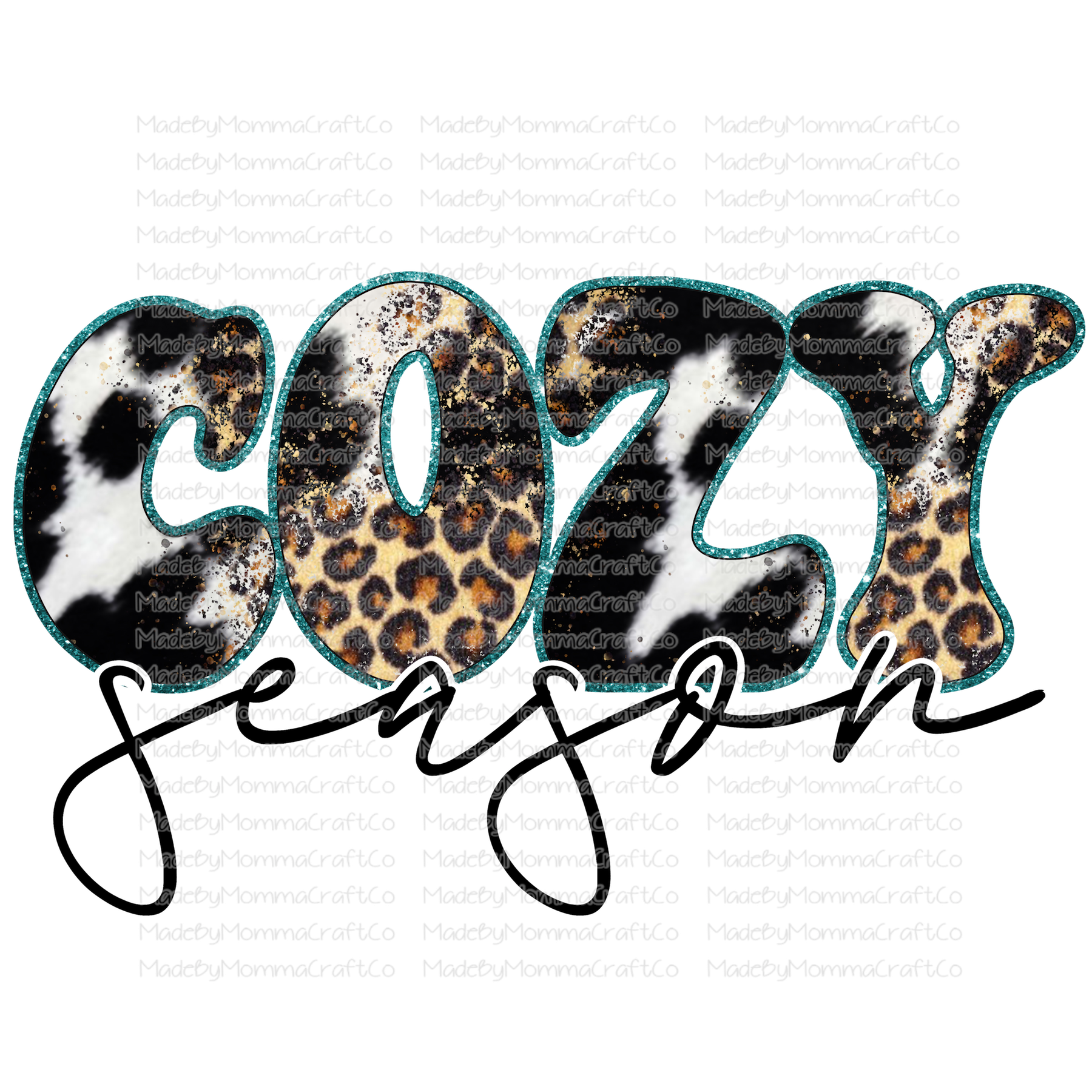 Cozy Season - Cow - Leopard - Cheat Clear Waterslide™ or White Cast Sticker