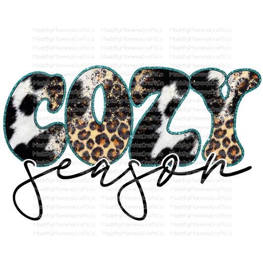 Cozy Season - Cow - Leopard - Cheat Clear Waterslide™ or White Cast Sticker