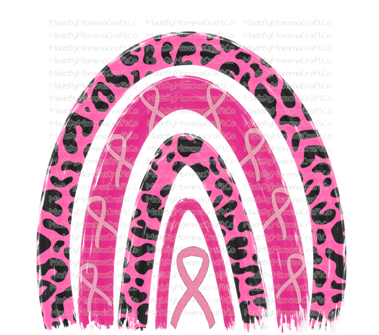 Cancer Awareness Rainbow-Cheat Clear Waterslide™ or White Cast Sticker
