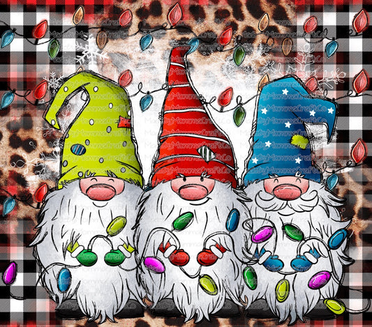 Christmas Gnomes Tumbler Wrap - Sublimation Vinyl Or Waterslide Wrap