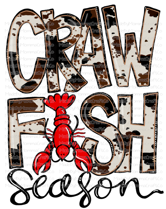 Crawfish Season - Cheat Clear Waterslide™ or White Cast Sticker