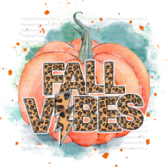 Fall Vibes Pumpkin  -Cheat Clear Waterslide™ or White Cast Sticker