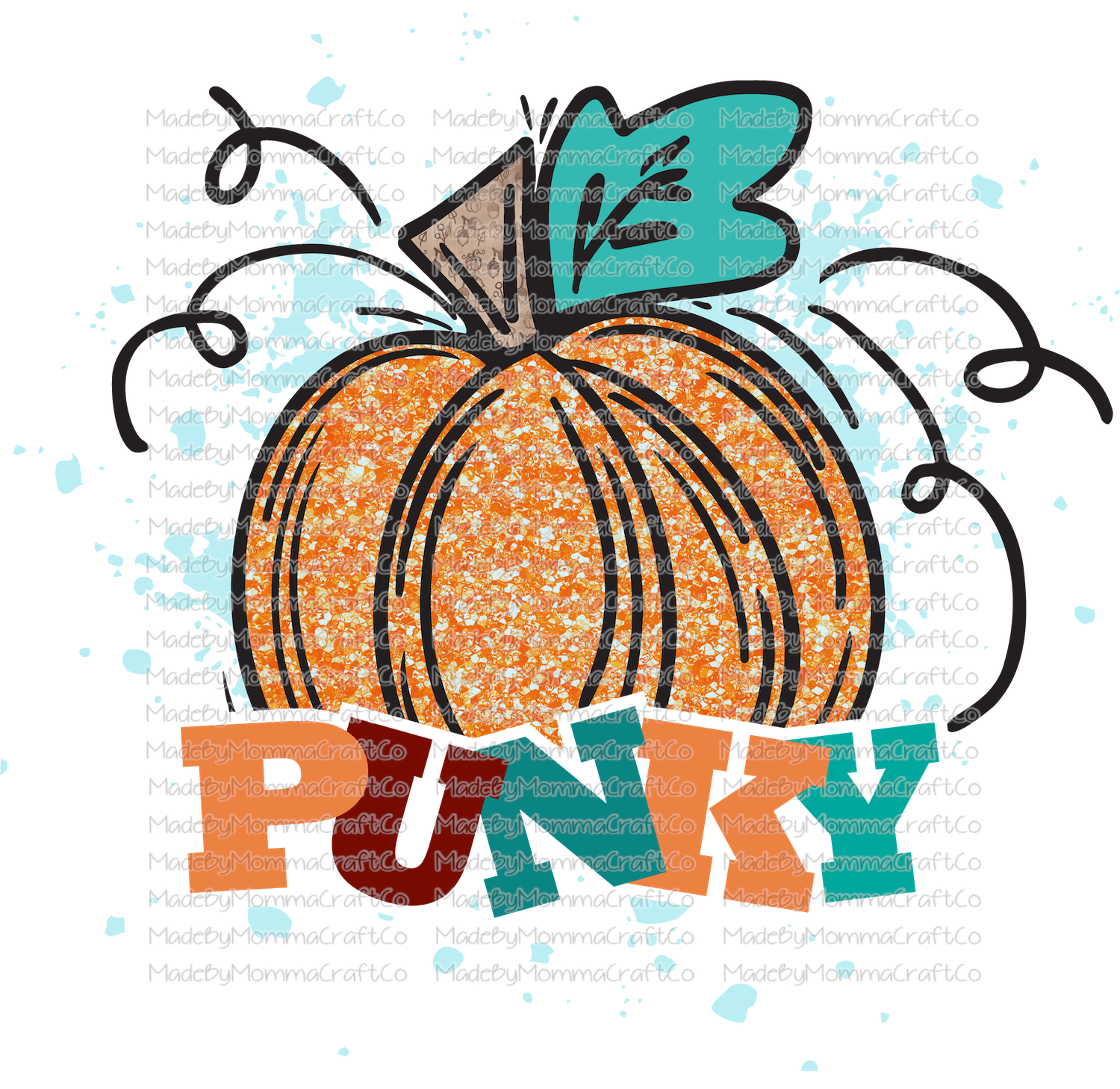 Punky Fall Pumpkin  -Cheat Clear Waterslide™ or White Cast Sticker