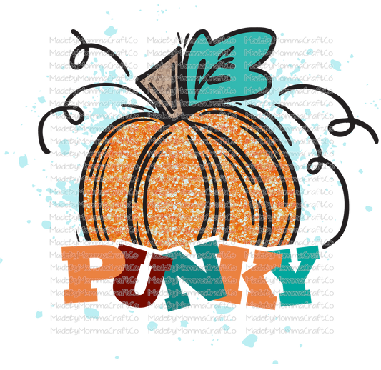 Punky Fall Pumpkin  -Cheat Clear Waterslide™ or White Cast Sticker