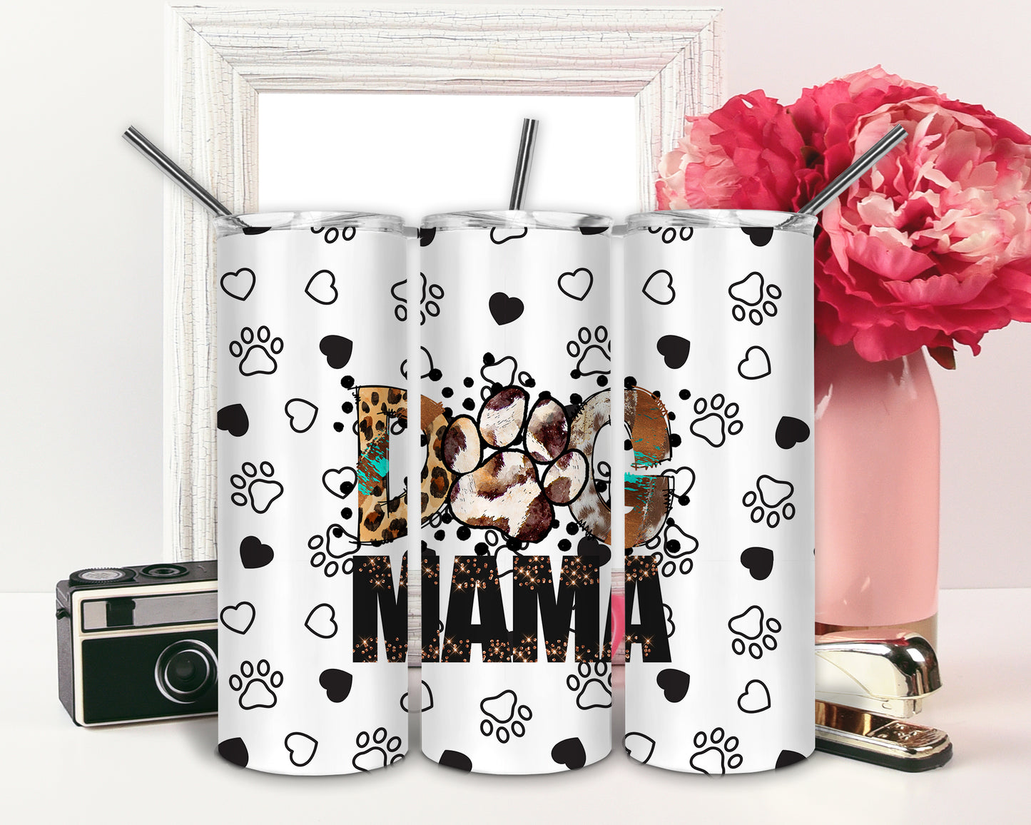 Dog Mama Sublimation or Waterslide Wrap - 20oz and 30oz