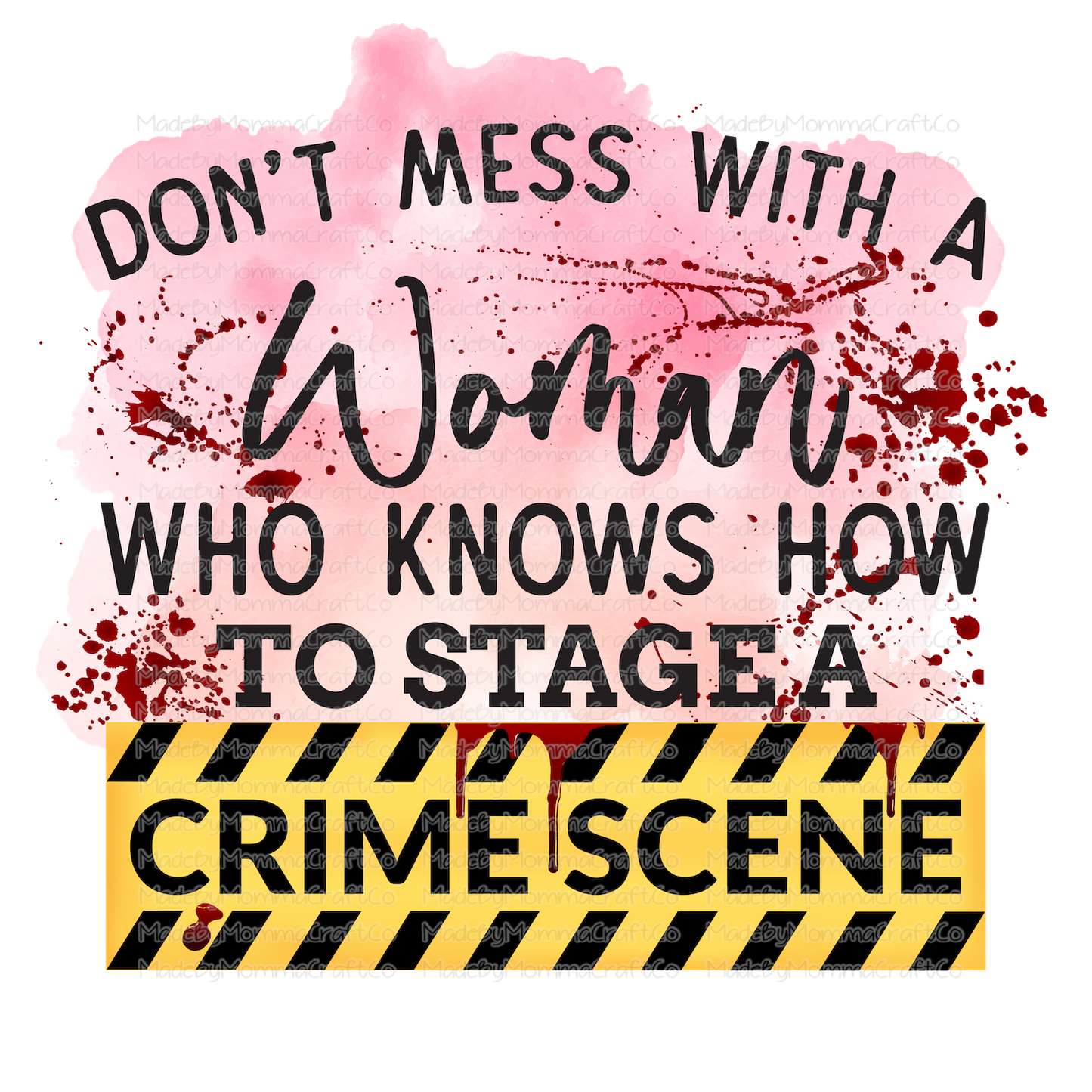 Stage a Crime Scene True Crime Humor - Cheat Clear Waterslide™ or White Cast Sticker