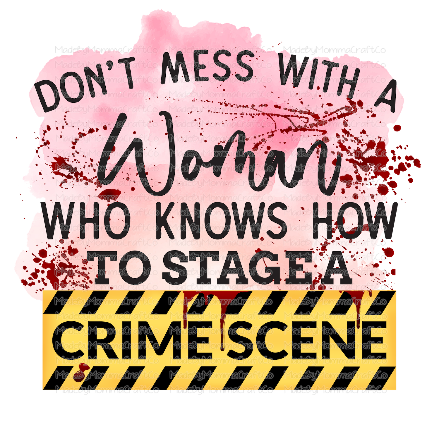 Stage a Crime Scene True Crime Humor - Cheat Clear Waterslide™ or White Cast Sticker