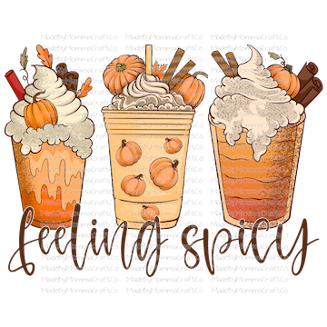 Feeling Spicy Fall Coffees -Cheat Clear Waterslide™ or White Cast Sticker