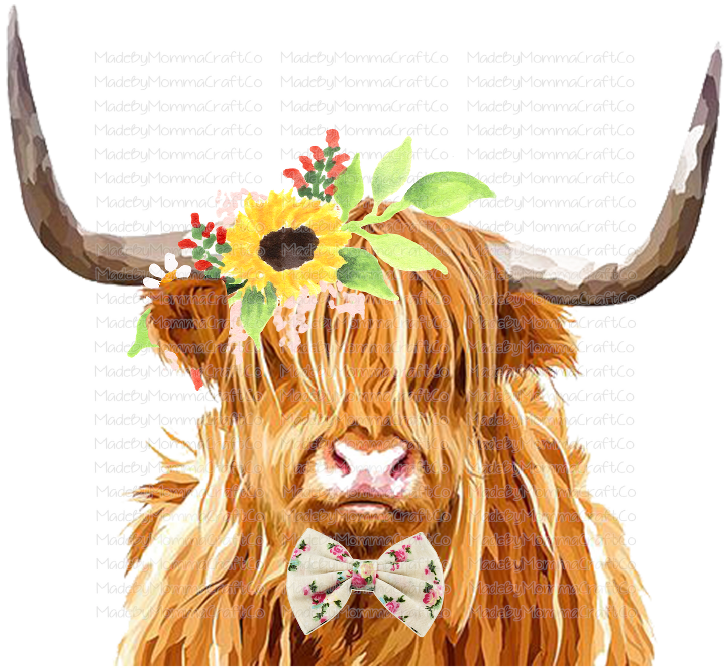 Highland Cow - Cheat Clear Waterslide™ or White Cast Sticker