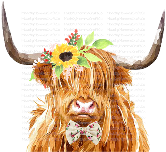 Highland Cow - Cheat Clear Waterslide™ or White Cast Sticker