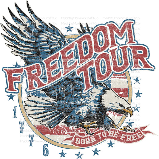 Freedom Tour American Eagle July America - Cheat Clear Waterslide™ or White Cast Sticker