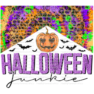 Halloween Junkie Pumpkin -Cheat Clear Waterslide™ or White Cast Sticker