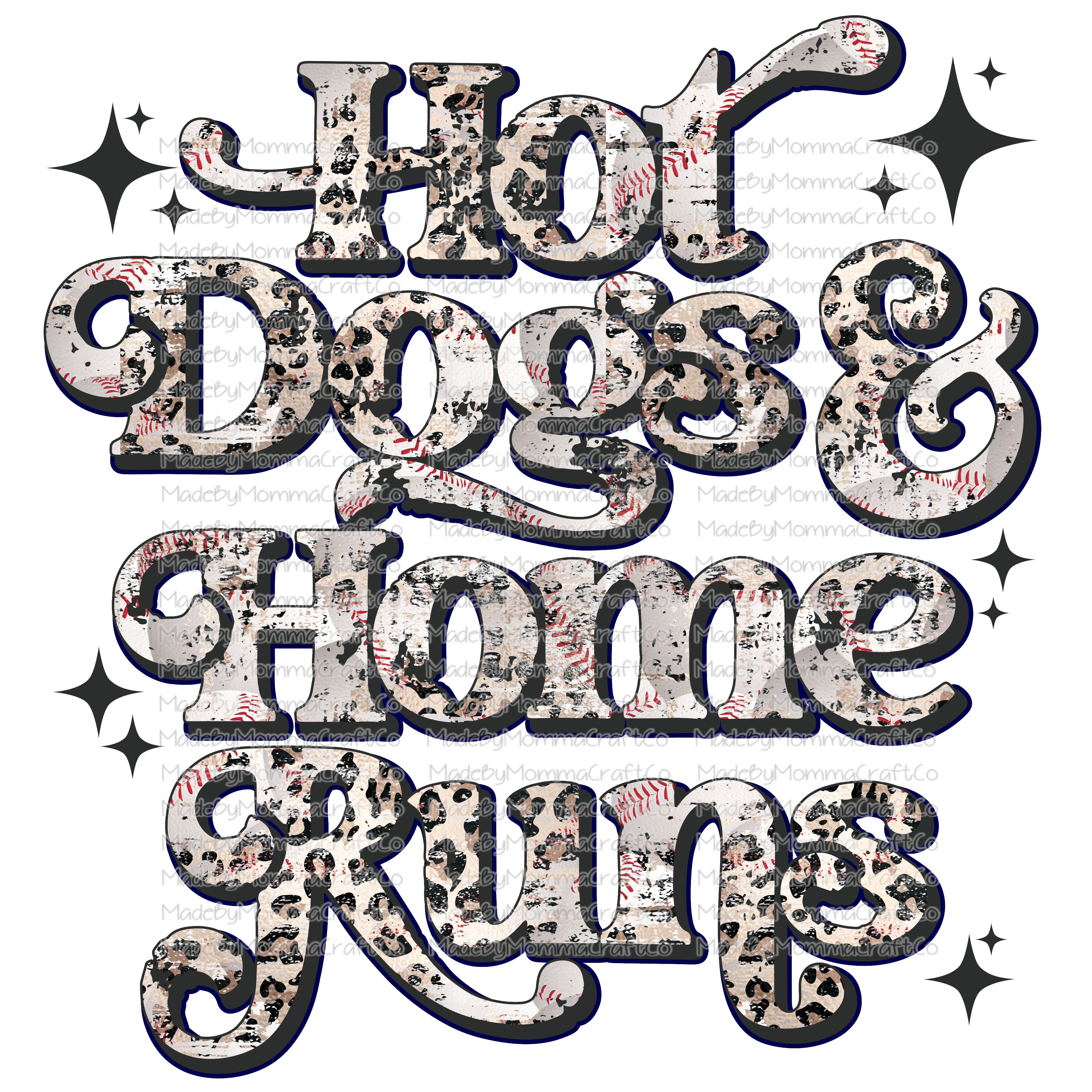 Hot Dogs And Home Runs - Cheat Clear Waterslide™ or White Cast Sticker