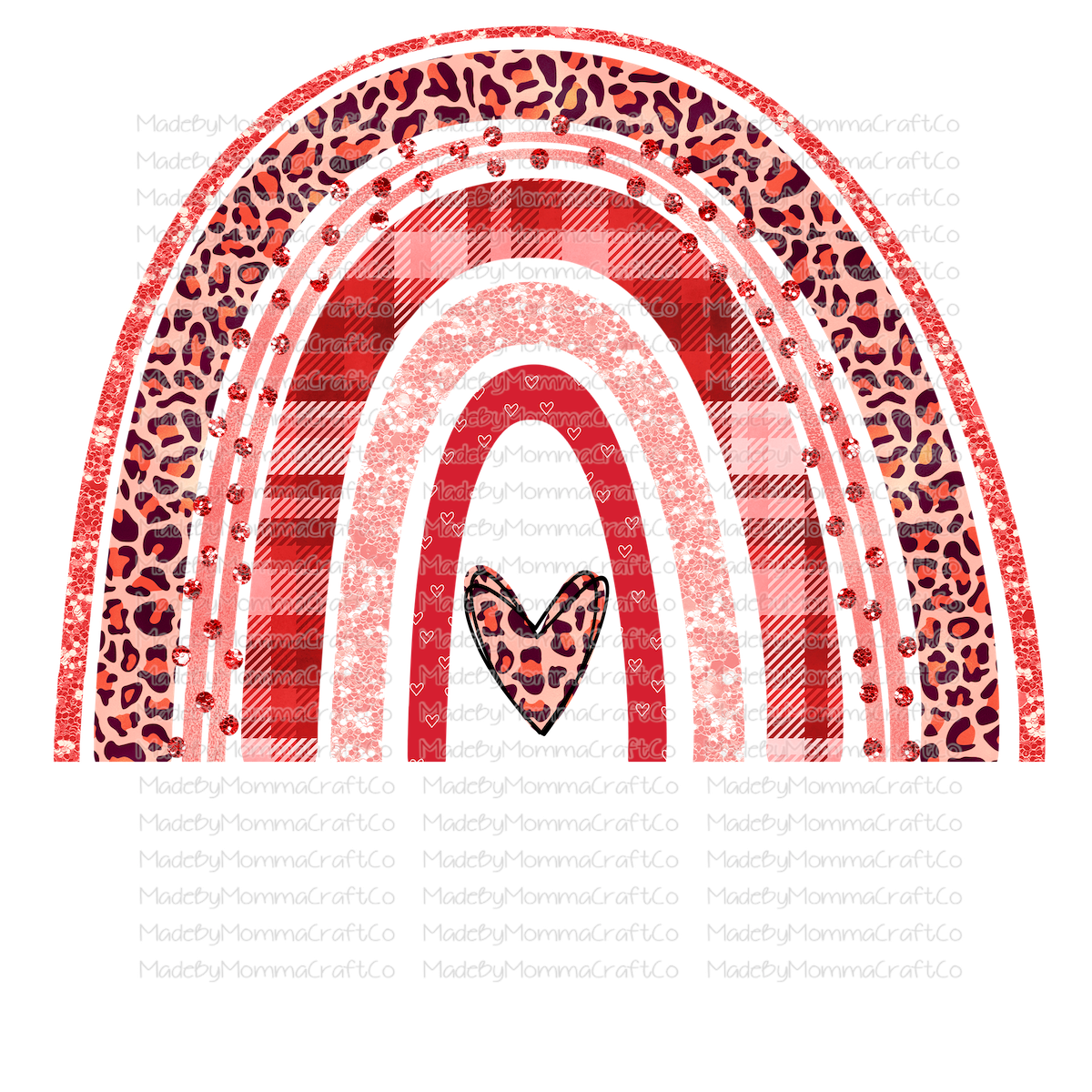 Heart Rainbow Vday - Cheat Clear Waterslide™ or UV DTF Sticker