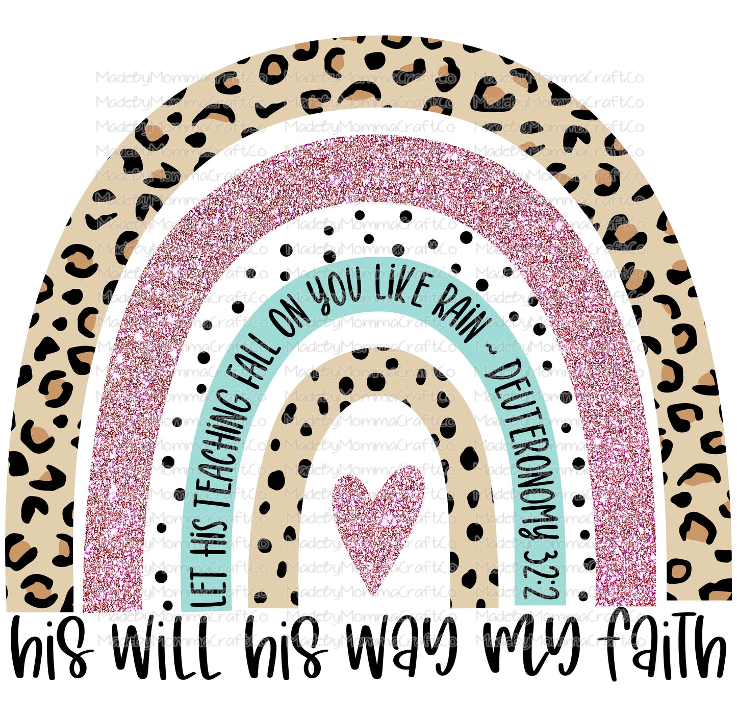 His Will His Way Rainbow Christian -Cheat Clear Waterslide™ or White Cast Sticker