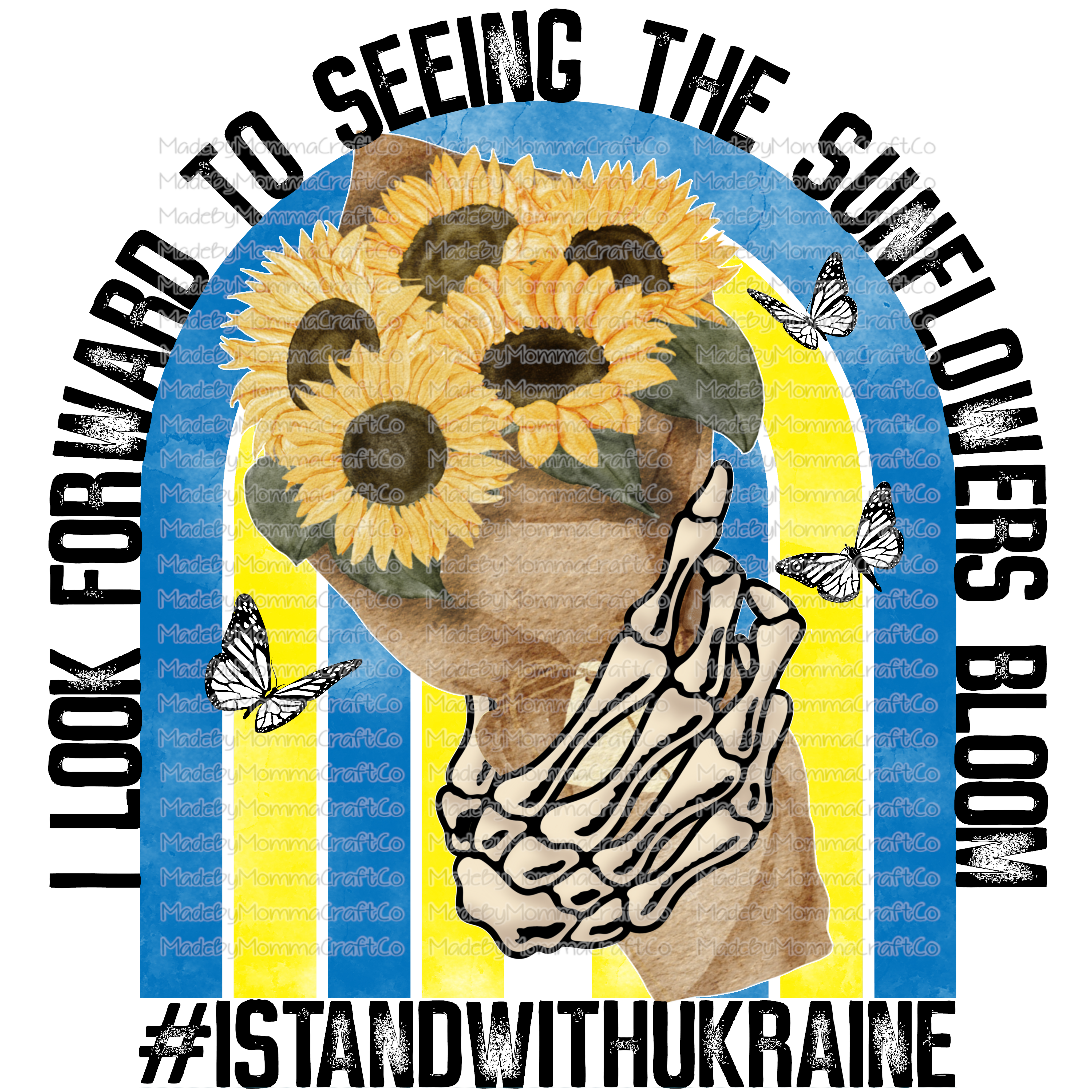 I Look Forward To Seeing The Sunflowers Bloom Ukraine - Cheat Clear Waterslide™ or White Cast Sticker