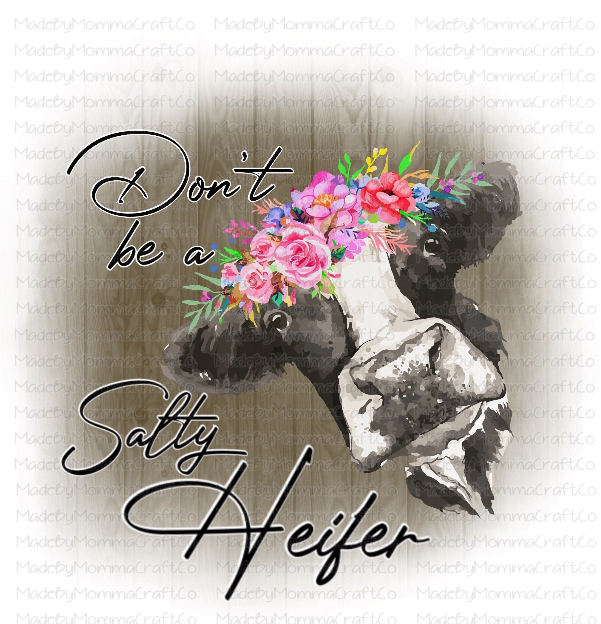 Salty Heifer - salty bitch -Cheat Clear Waterslide™ or White Cast Sticker