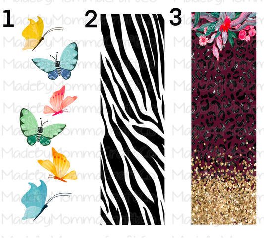 Butterfly Zebra Leopard Floral Pen Wraps - Printed Waterslide or Digital Download