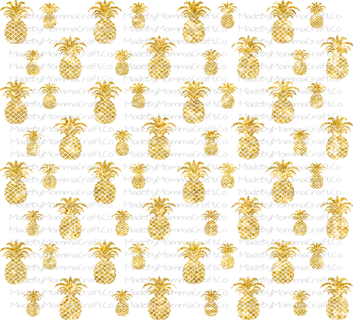 Gold Pineapple Overlay Wrap - Cheat Clear Waterslide™ for All Color Cups