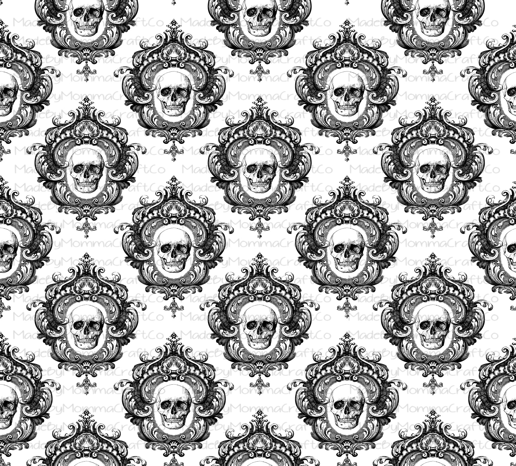 White Skulls Overlay Wrap - Cheat Clear Waterslide™ for All Color Cups