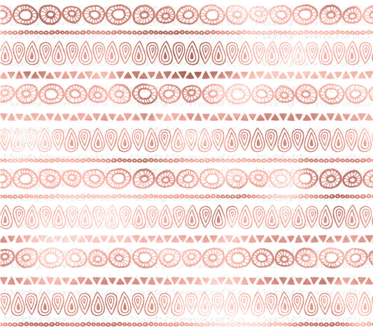 Bohemian Rose Gold Pattern Overlay Wrap - Cheat Clear Waterslide™ for All Color Cups