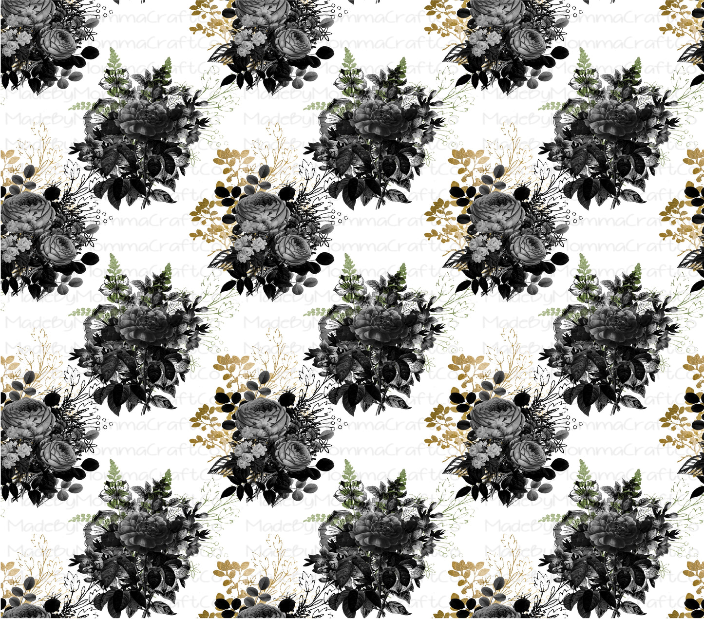 Black Roses Floral Overlay Wrap - Cheat Clear Waterslide™ for All Color Cups