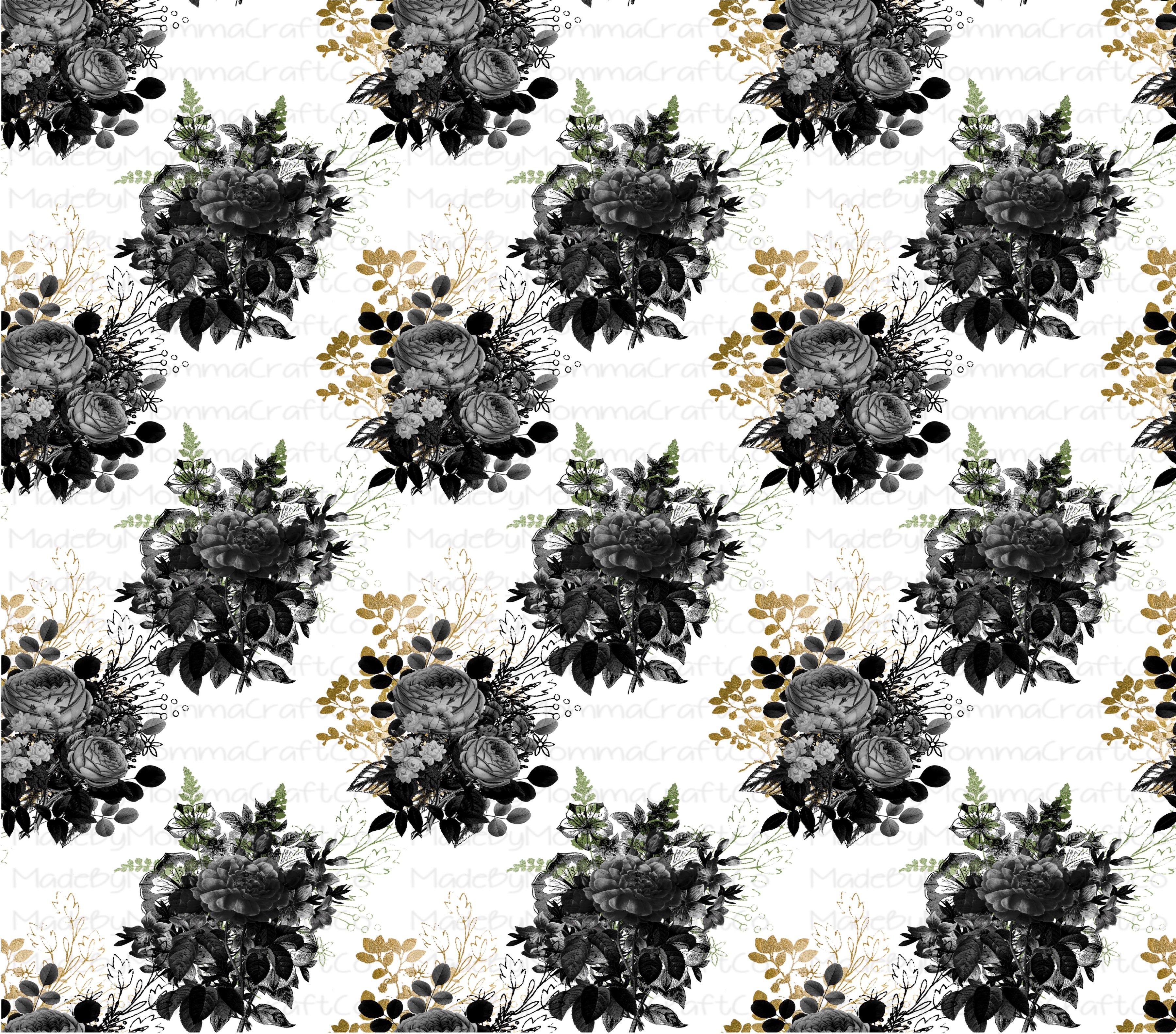 Black Roses Floral Overlay Wrap - Cheat Clear Waterslide™ for All Color Cups