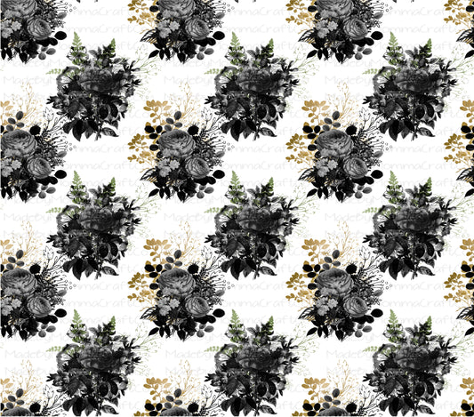Black Roses Floral Overlay Wrap - Cheat Clear Waterslide™ for All Color Cups