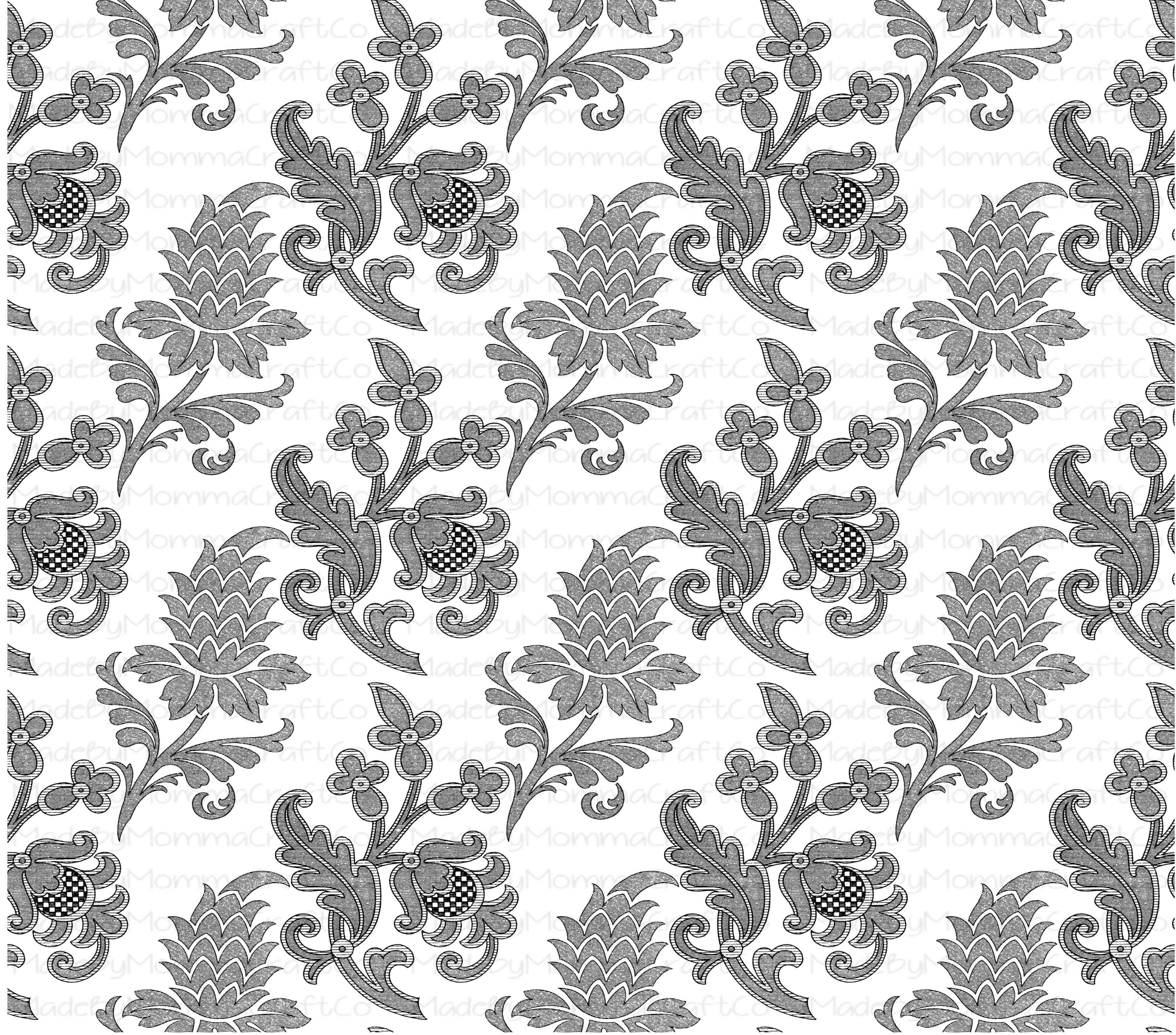 Silver Floral Scrolling Overlay Wrap - Cheat Clear Waterslide™ for All Color Cups