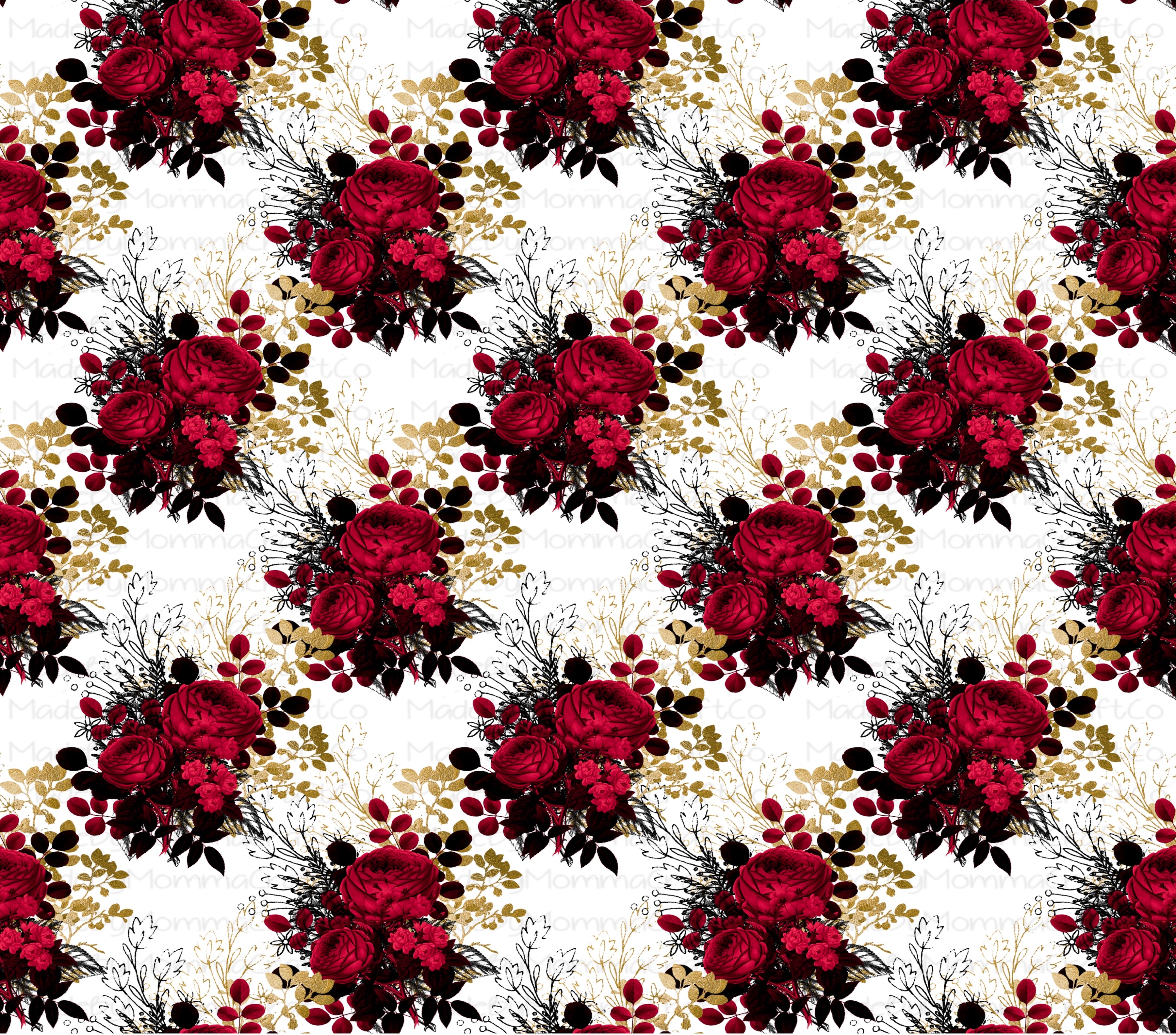 Red Roses Floral Overlay Wrap - Cheat Clear Waterslide™ for All Color Cups