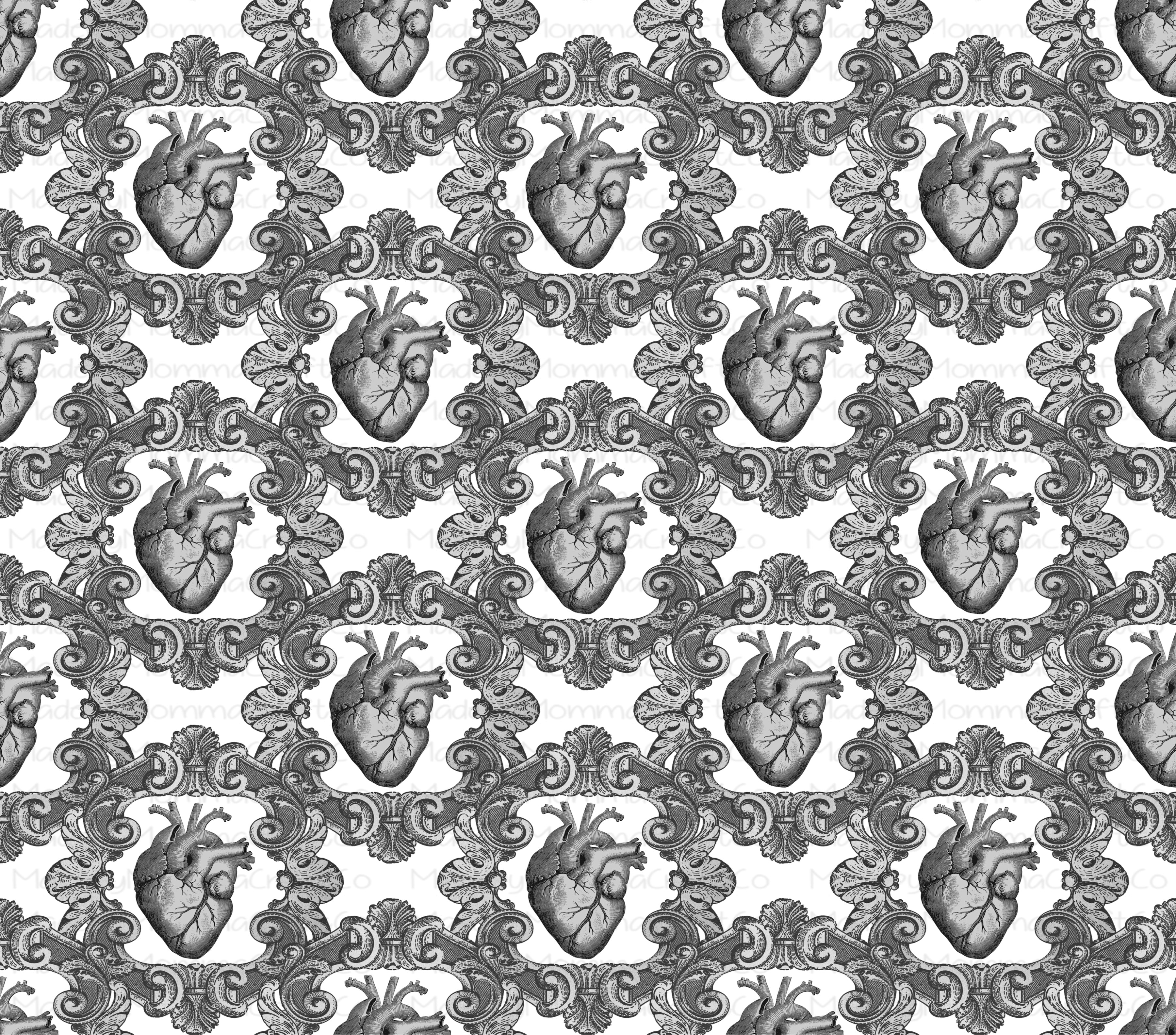 Black Hearts Gothic Overlay Wrap - Cheat Clear Waterslide™ for All Color Cups
