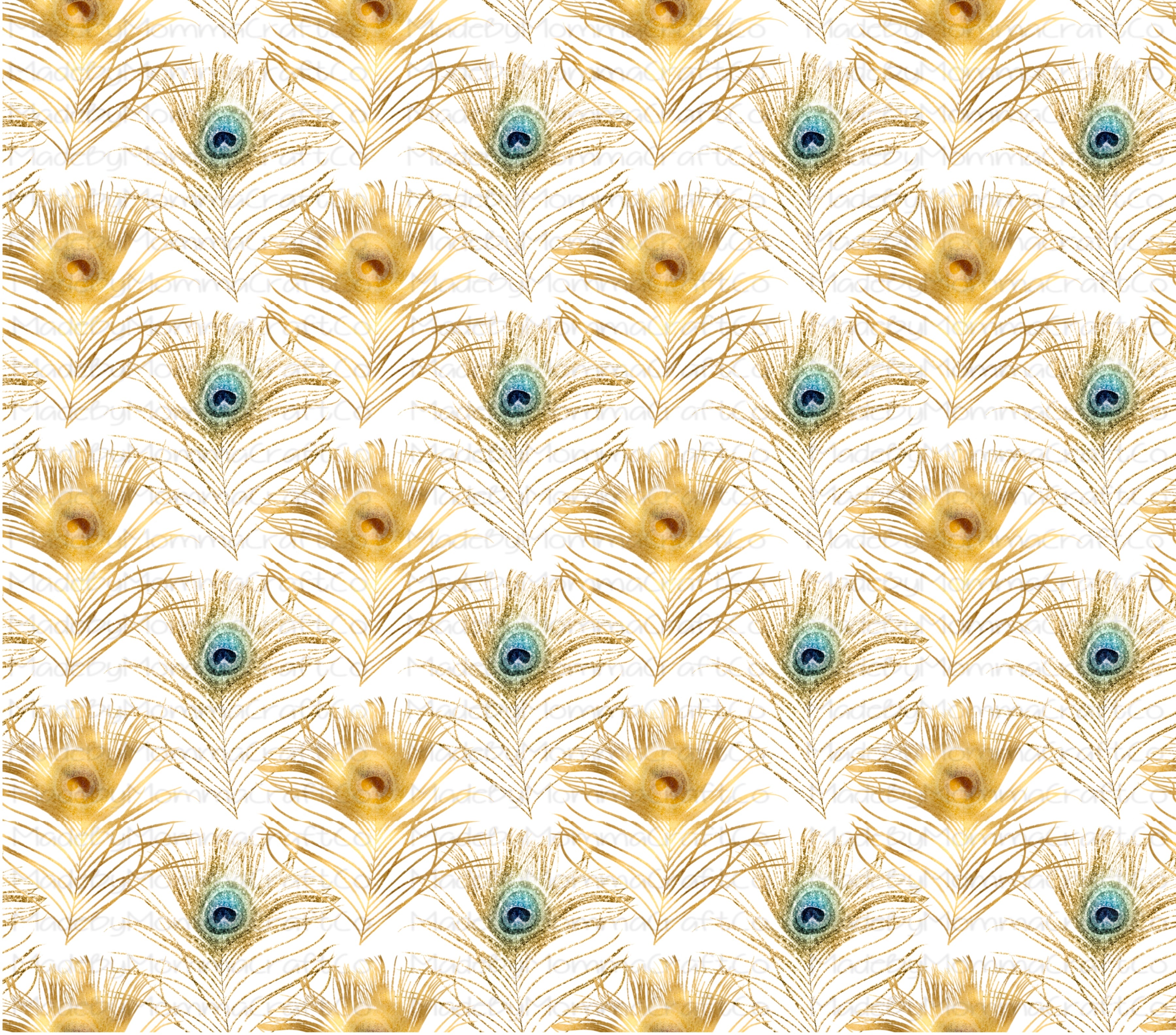Peacock Feathers Overlay Wrap - Cheat Clear Waterslide™ for All Color Cups