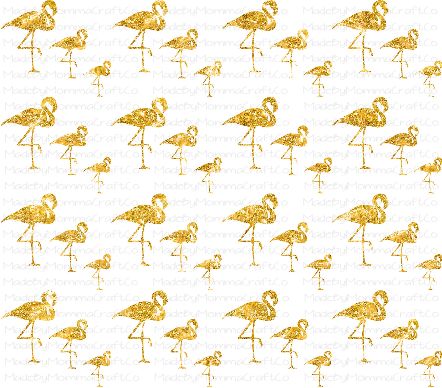 Gold Flamingos Overlay Wrap - Cheat Clear Waterslide™ for All Color Cups