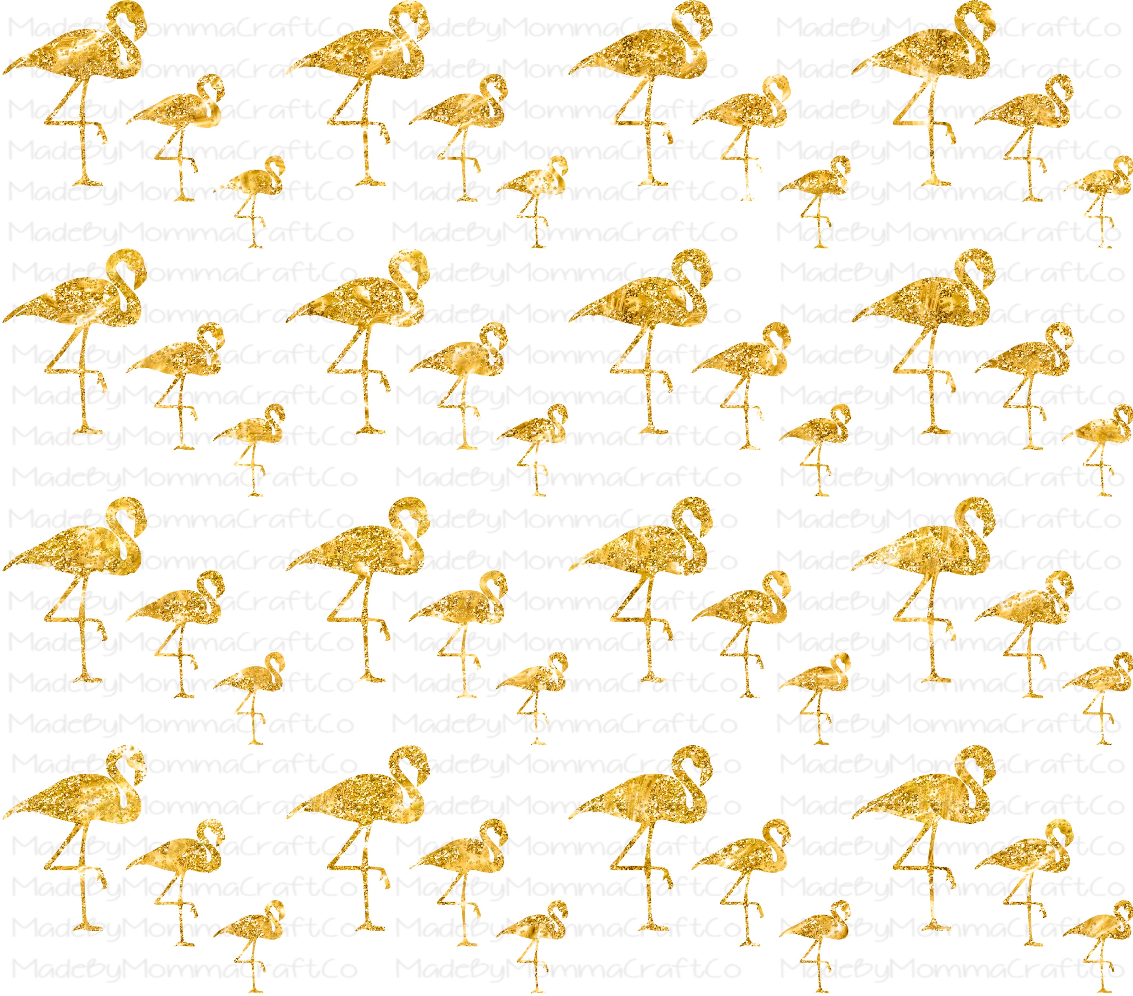 Gold Flamingos Overlay Wrap - Cheat Clear Waterslide™ for All Color Cups