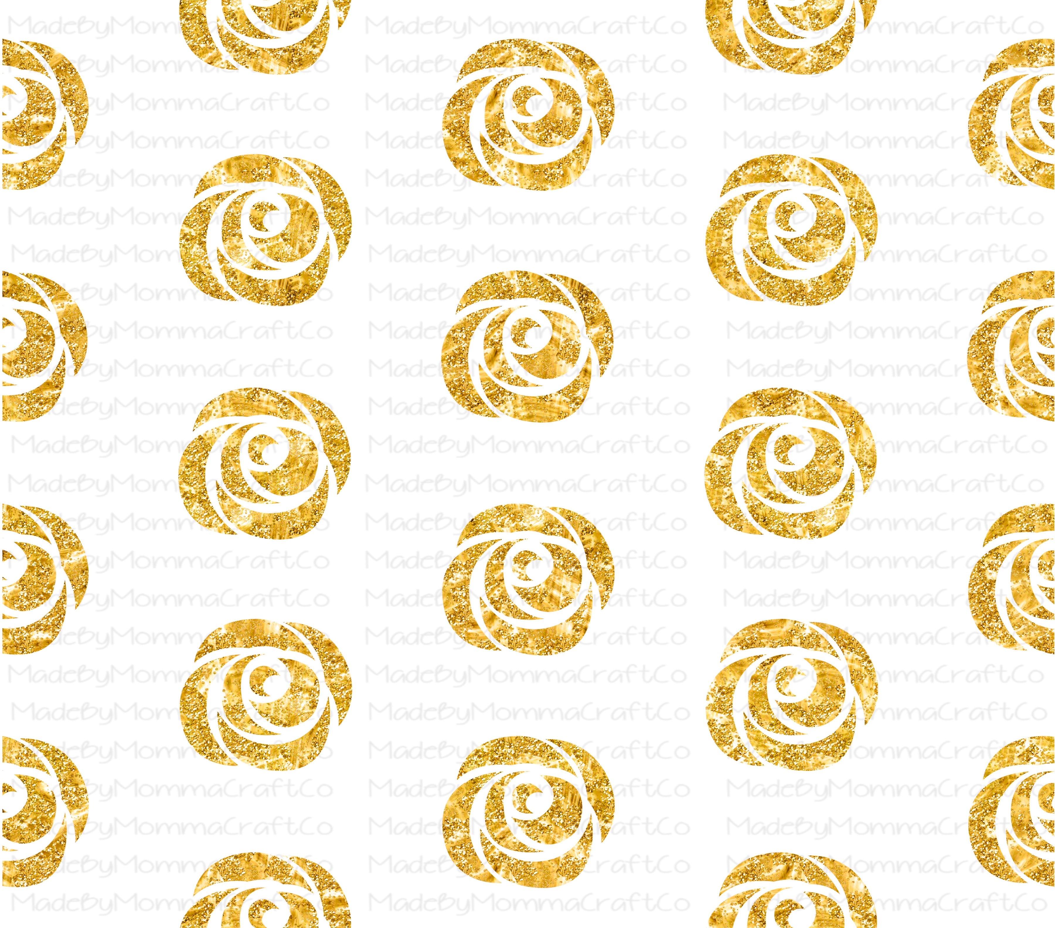 Gold Roses Overlay Wrap - Cheat Clear Waterslide™ for All Color Cups