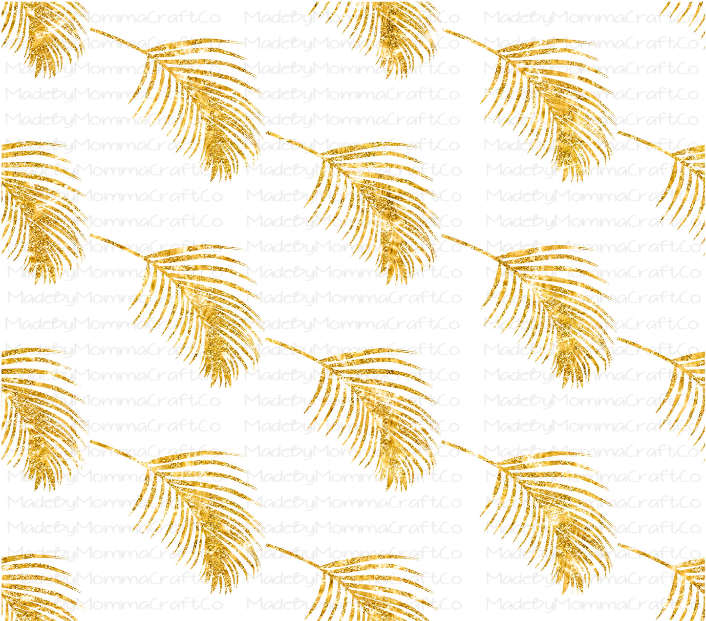 Gold Palm Leafs Overlay Wrap - Cheat Clear Waterslide™ for All Color Cups