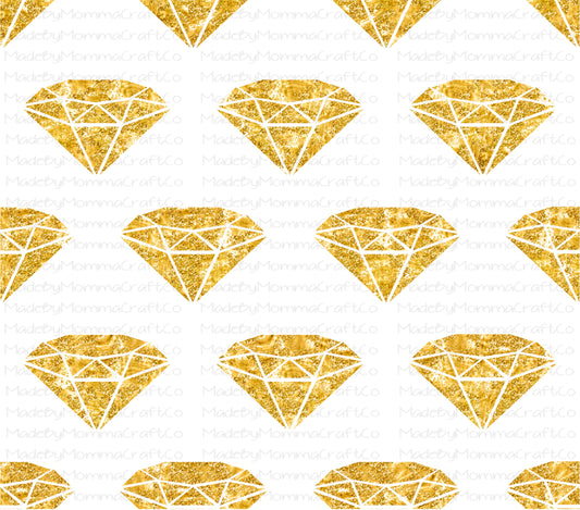 Large Gold Diamond Overlay Wrap - Cheat Clear Waterslide™ for All Color Cups