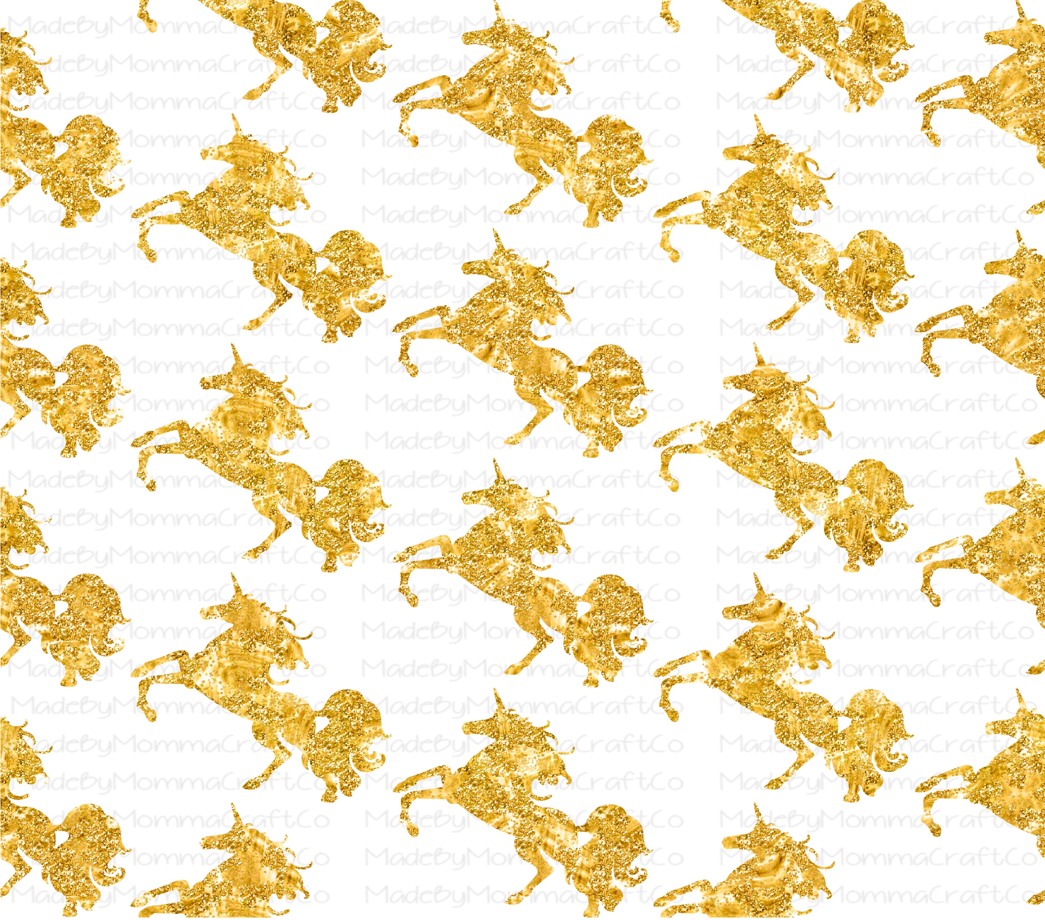 Gold Unicorn Overlay Wrap - Cheat Clear Waterslide™ for All Color Cups