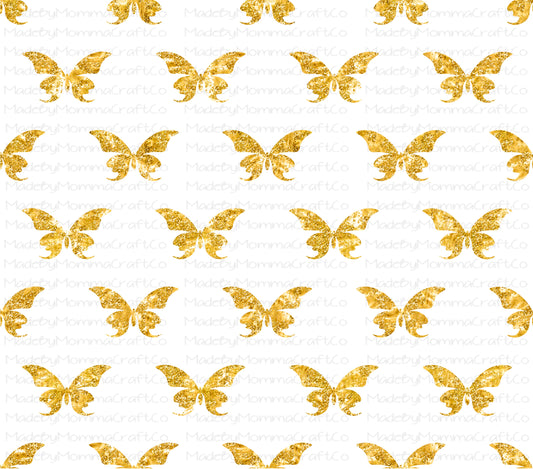 Gold Butterfly Overlay Wrap - Cheat Clear Waterslide™ for All Color Cups
