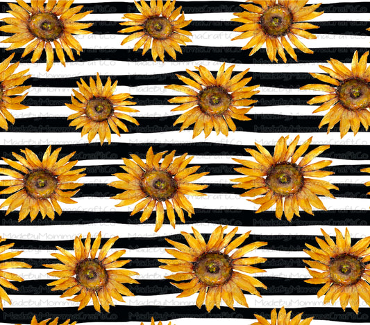 Striped Sunflower Overlay Wrap - Cheat Clear Waterslide™ for All Color Cups