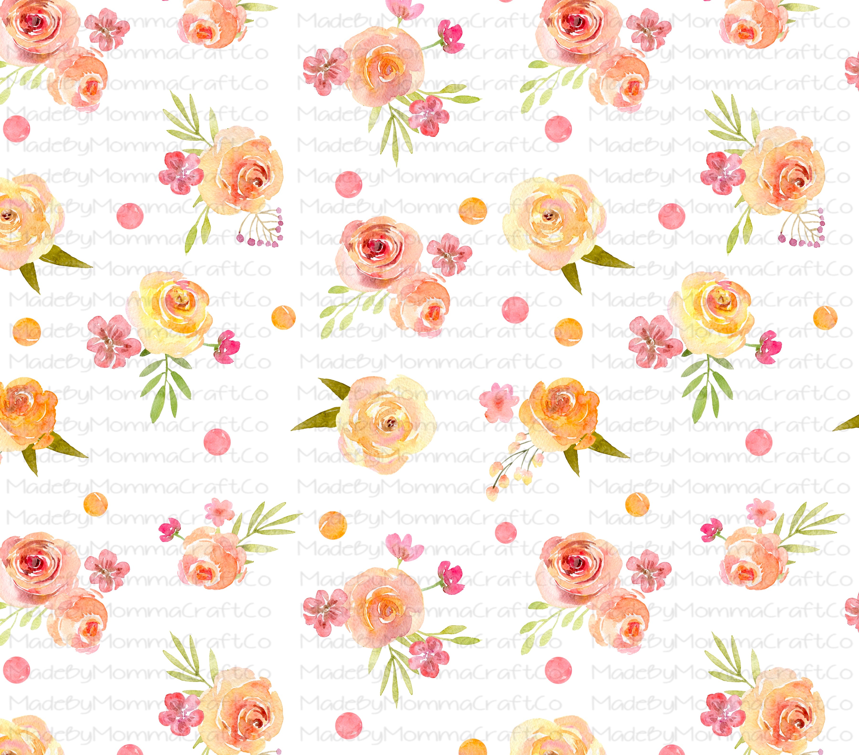 Pink and Coral Floral Overlay Wrap - Cheat Clear Waterslide™ for All Color Cups